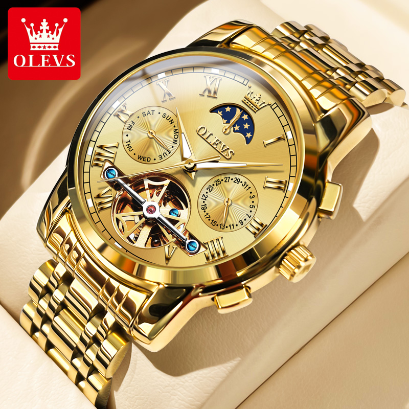 Resistance Band - OLEVS 6617 Heren Klassiek Mechanisch Horloge