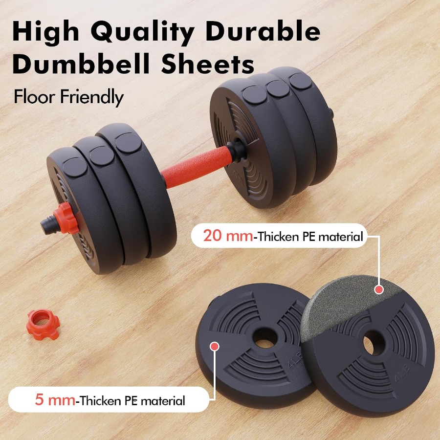 Verstelbare set dumbbells, 60L - Dumbbell Set recensie en prijs