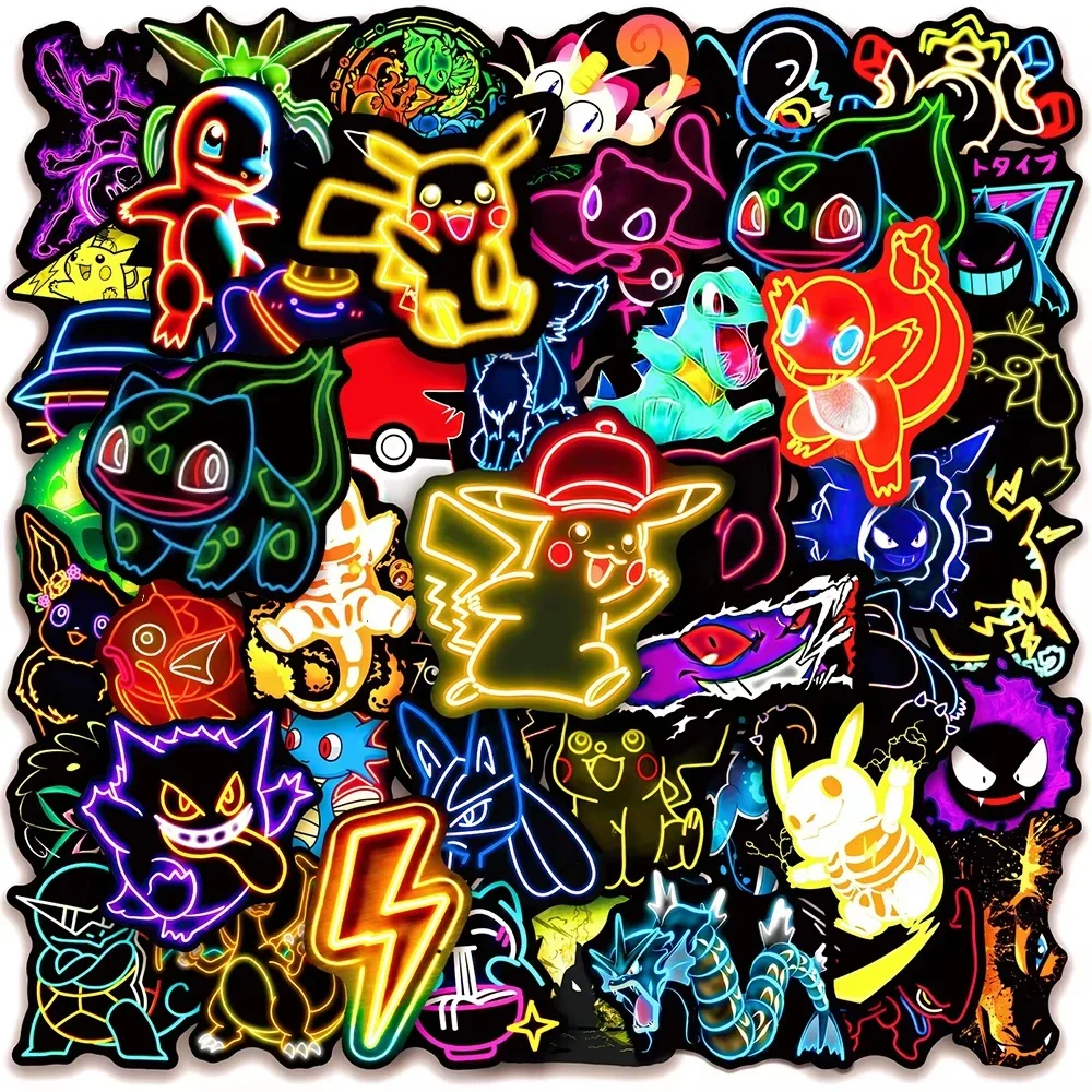 100 stuks neon Pokémon-sticker - Skateboard recensie en prijs